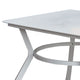 Patio Table | Plank Top Aluminum | Flared Legs | White