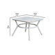 Patio Table | Plank Top Aluminum | Flared Legs | White BM233798