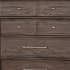 Wooden Chest with Multiple Drawers and Bar Handles Gray By Casagear Home BM233801