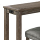4 Piece Wooden Counter Height Table with Fabric Padded Stool Brown BM233803