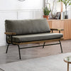 Upholstered Loveseat | 57.25" | Metal Legs | Gray