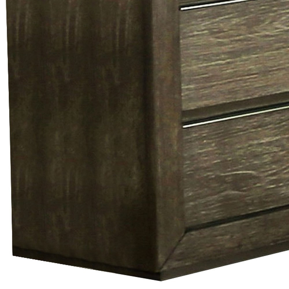 72 Inches 9 Drawer Wooden Dresser with Recessed Pulls Brown By Casagear Home BM233822