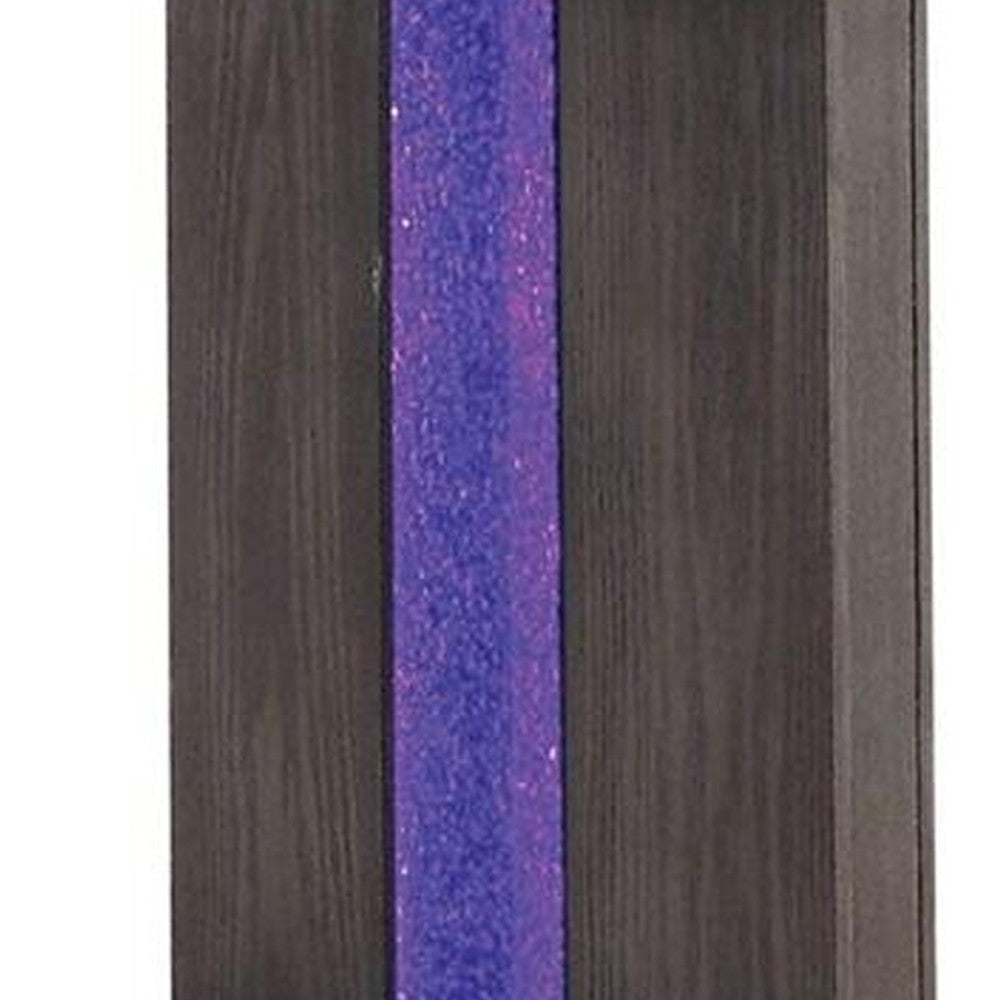 Glass Top End Table with Wooden Pedestal Base Gray BM233876