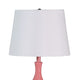 Pin Bowl Design Metal Table Lamp with Hammered Pattern Pink By Casagear Home BM233920