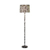 Floor Lamp | Fabric Wrapped | Animal Print | White & Black