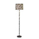 Floor Lamp | Fabric Wrapped | Animal Print | White & Black