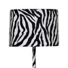Floor Lamp | Fabric Wrapped | Animal Print | White & Black