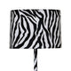 Floor Lamp | Fabric Wrapped | Animal Print | White & Black