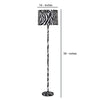 Floor Lamp | Fabric Wrapped | Animal Print | White & Black