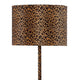 Floor Lamp | Fabric Wrapped | Dotted Animal Print | Brown & Black