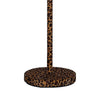Floor Lamp | Fabric Wrapped | Dotted Animal Print | Brown & Black