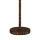 Floor Lamp | Fabric Wrapped | Dotted Animal Print | Brown & Black
