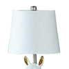 Metal Table Lamp with Llama Animal Head White By Casagear Home BM233935