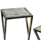 Stone Top Plant Stand with Geometric Base Set of 2 Black and Gray By Casagear Home BM233953