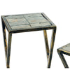 Stone Top Plant Stand with Geometric Base Set of 2 Black and Gray By Casagear Home BM233953