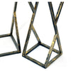 Stone Top Plant Stand with Geometric Base Set of 2 Black and Gray By Casagear Home BM233953