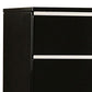 High Gloss Lacquer Coated 5 Drawer Chest with Bracket Feet,Black and Chrome By Casagear Home BM233971