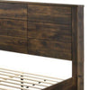 Queen Wooden Bed with Drawer Storage Rustic Walnut BM235331