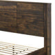 Queen Wooden Bed with Drawer Storage Rustic Walnut BM235331