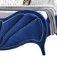 Velvet Upholstered Channel Tufted Queen Bed Blue BM235333