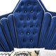 Velvet Upholstered Channel Tufted Queen Bed Blue BM235333