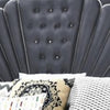 Velvet Upholstered Channel Tufted Eastern King Bed Gray By Casagear Home BM235334