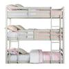 Twin Size 3 Tier Wooden Bunk Bed with Ladder White BM235357