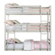 Twin Size 3 Tier Wooden Bunk Bed with Ladder White BM235357