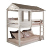 Bunk Bed | Wood Twin | House Design | White & Brown