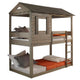 Bunk Bed | Twin Size Wood | House Design | Brown