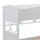 Wooden Twin Over Full Bunk Bed with 3 Drawers White BM235366