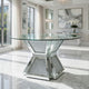 Dining Table | 52" | Glass Top | Pedestal Base | Silver