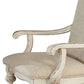 Rustic Wooden Arm Chair with Intricate Carvings Set of 2 Antique White By Casagear Home BM235431