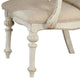 Rustic Wooden Arm Chair with Intricate Carvings Set of 2 Antique White By Casagear Home BM235431