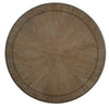 Ace Dining Table | 60 Inch Round Brown Top | Carved Pedestal Base | Antique White
