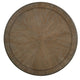 Ace Dining Table | 60 Inch Round Brown Top | Carved Pedestal Base | Antique White