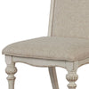 Rustic Wooden Arm Chair with Intricate Carvings Set of 2 Antique White BM235434