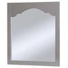 Wooden Encasing Mirror with Arched Design Top, Gray
