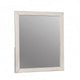 32 Inch Transitional Style Wooden Frame Mirror White BM235475