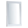27 Inch Contemporary Wooden Frame Rectangular Mirror, White
