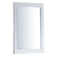 27 Inch Contemporary Wooden Frame Rectangular Mirror, White