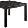 Rectangular Top Wooden Counter Height Table with Block Legs Antique Black BM235495