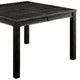 Rectangular Top Wooden Counter Height Table with Block Legs Antique Black BM235495
