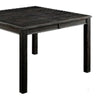 Rectangular Top Wooden Counter Height Table with Block Legs Antique Black BM235495