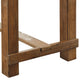 Bar Height Table | Wood Top | Thick Block Legs | Brown BM235498