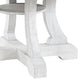 Dual Tone Round Top Dining Table with Pedestal Base, Brown and White