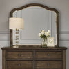 Scalloped Mirror | Molded Details | 43.5" | Brown