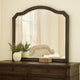 Scalloped Mirror | Molded Details | 43.5" | Brown