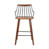 26 Inches Counter Height Barstool with Spindle Back Brown and Black By Casagear Home BM236366