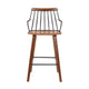 26 Inches Counter Height Barstool with Spindle Back Brown and Black By Casagear Home BM236366